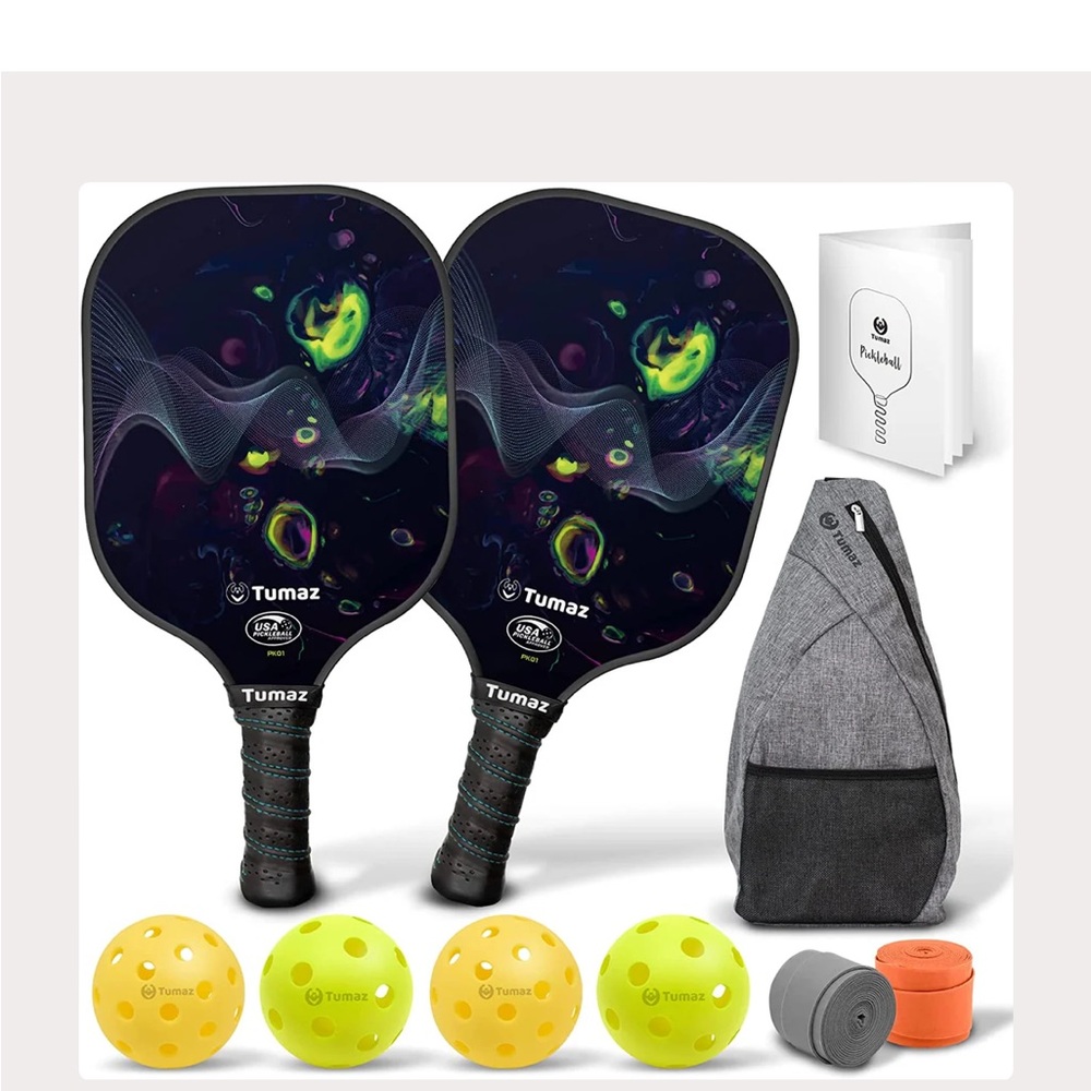 Pickleball set with the bag and gray